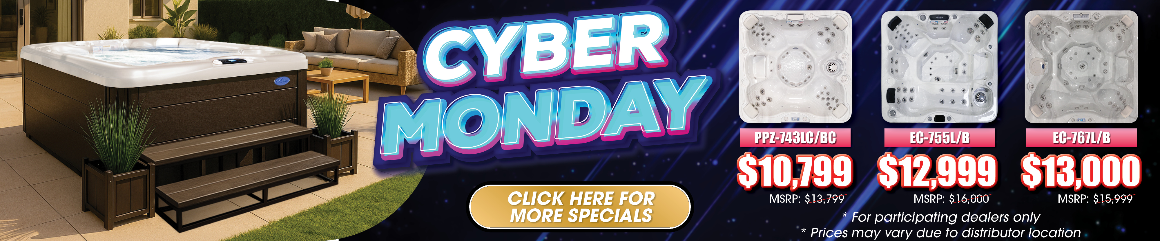 Calspas hot tub being used in a family setting - Tamarac