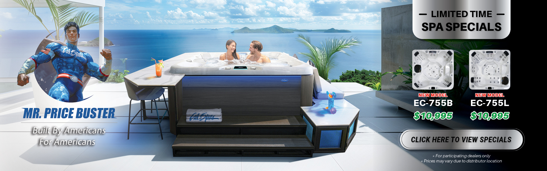 Calspas hot tub being used in a family setting - Tamarac