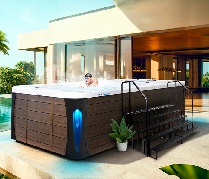 Calspas hot tub being used in a family setting - Tamarac
